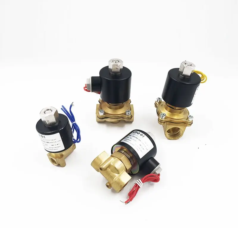 

1/4" 3/8" 1/2" 3/4" 1" 2W series Normally Open Brass Electric Solenoid Valve 12V 24V 220V 110V Pneumatic Valve for Water Oil Gas