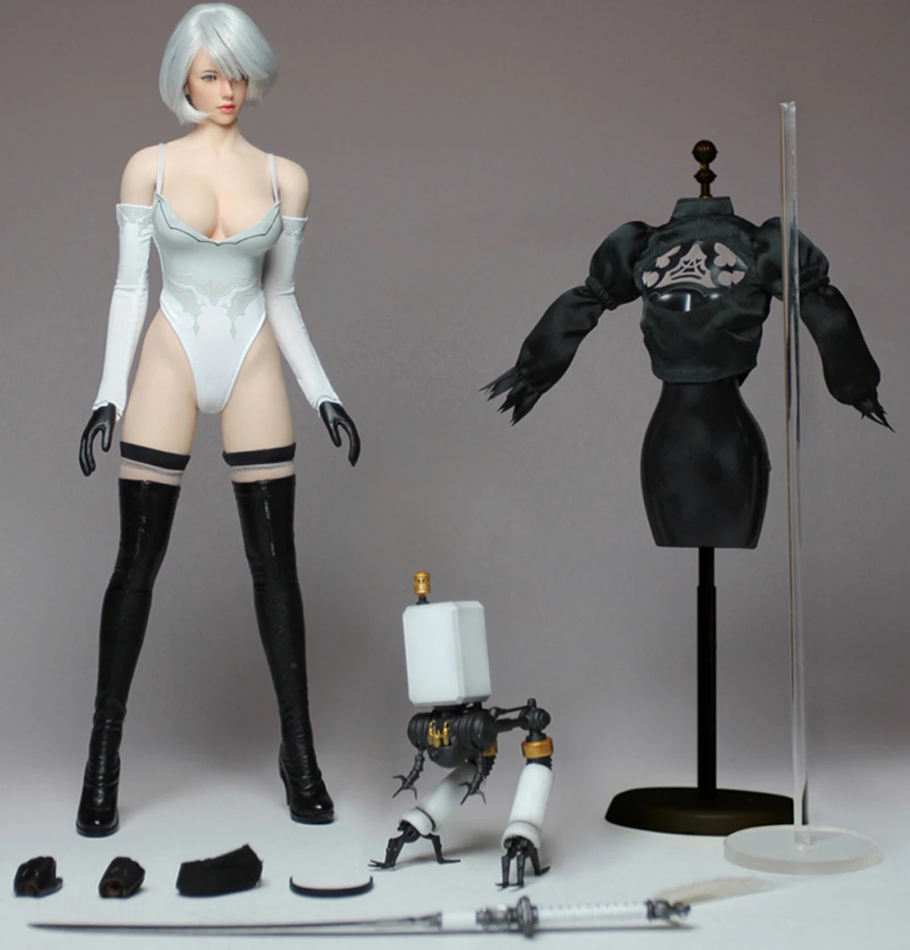 SET017 Косплей 1/6 Nil Механическая Эра робот Ulha AUTOMATA2B комплекты одежды йорха № 2 Тип B с головой для 12 дюймов Phicen