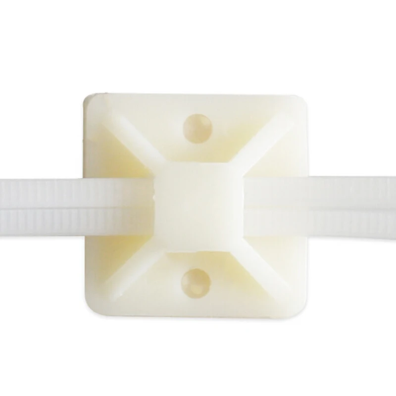 Cable Tie Mounts 100PCS Cable Tie Bases Mount 22X22 Wire Removable Self Adhesive Wall Holder Car Fixing Seat Clamps Suction Positioning Sucker