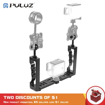 

PULUZ Handle Aluminium Tray Stabilizer Rig Light Arm Holder for Underwater Camera Housing Case Diving Tray Mount for GoPro /DSLR