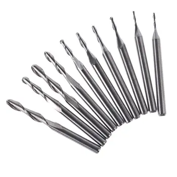 

10pcs 1/1.5/2.0/2.5/ 3.175mm Carbide Ball Nose End Mill CNC Engraving Router bit