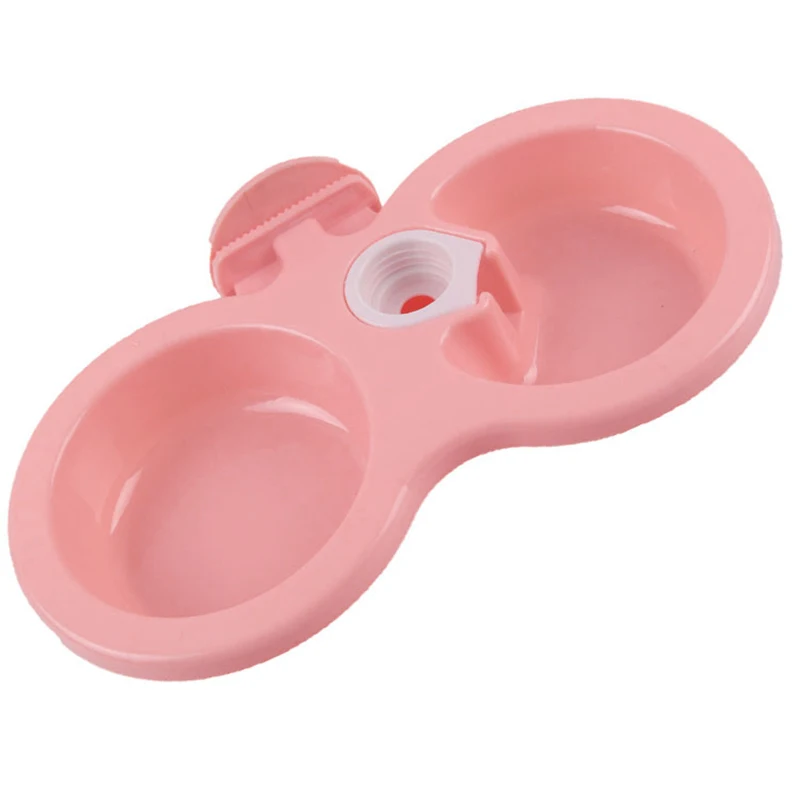 Pink Пластиковая подвесная миска для собак, кошек, домашних животных, автоматический дозатор воды, блюдо для еды - Цвет: Pink