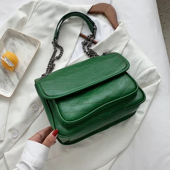 

3 Size Chain PU Leather Crossbody Bags for Women 2020 Trending Shoulder Handbags Women's Simple Style Hand Bag Branded Trend