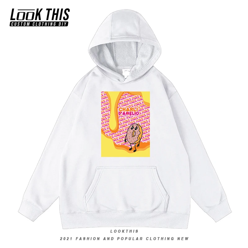 Hype House крутая детская одежда с принтом верхняя флисовые толстовки капюшоном Charli