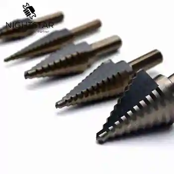 

5pcs HSS COBALT MULTIPLE HOLE 50 Sizes STEP DRILL BIT SET
