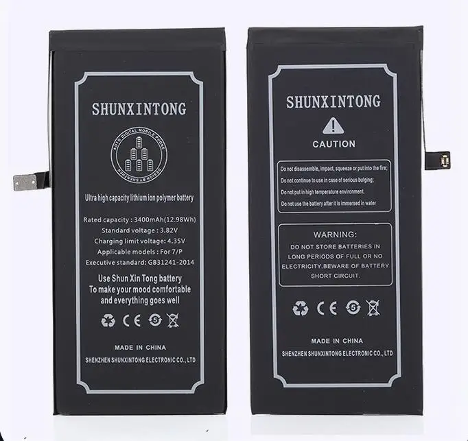 

Ultra High Capacity Lithium ion Polymer Phone Battery 3400mah for Apple iPhone 7 Plus 7/P Replacement Batteries + Tools Kit