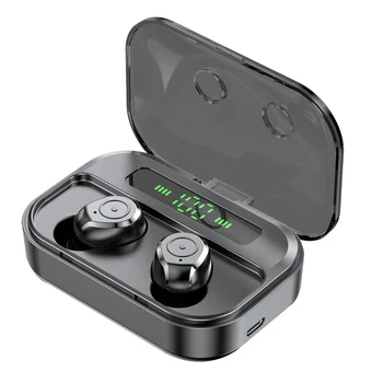 

In Ear Portable Wireless Charging Sports Earphone Driving HiFi Stereo Sound IPX7 Waterproof Bluetooth 5.0 Mini Travel Running