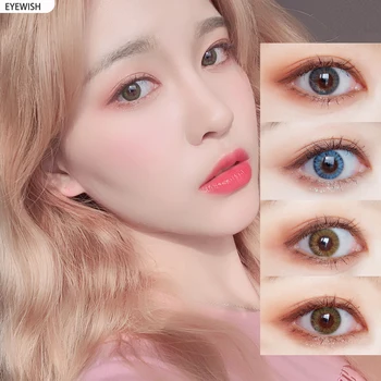 

EYEWISH-2pcs/pair Lenses Beautiful Colored Lenses for Eyes Colorful Contact Lenses for Eyes 4 Tone Eye Color Lens Eye Contacts