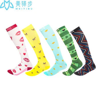 

1 Pair New Animal Compression Stockings Unisex Nylon Chick Head Funny Socks Varicose Veins Blood Circulation Pressure Outdoor