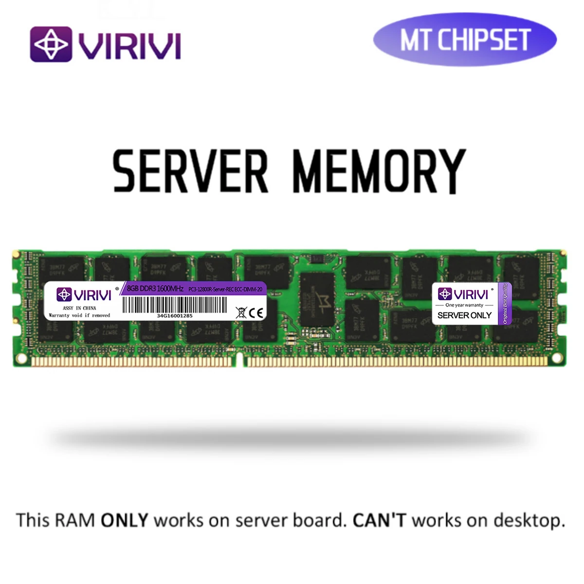 Оперативная память VIRIVI DDR3 4 ГБ 8 16 32 1333 МГц 1600 1866 REG ECC Серверная 2011 1366 контактный
