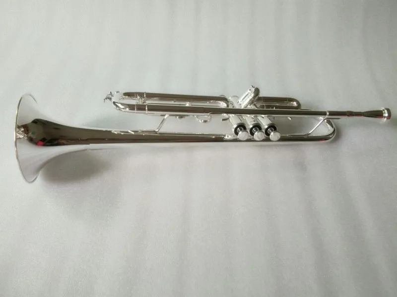 New Stradivarius Silver Trumpet Music Instrument Bb flat trumpet preferred New trumpet super professional performance p