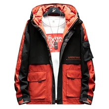 JUNGLE ZONE новое зимнее теплое модное повседневное пальто Мужская куртка теплая ветрозащитная Мужская парка с капюшоном пальто высокого качества 8332