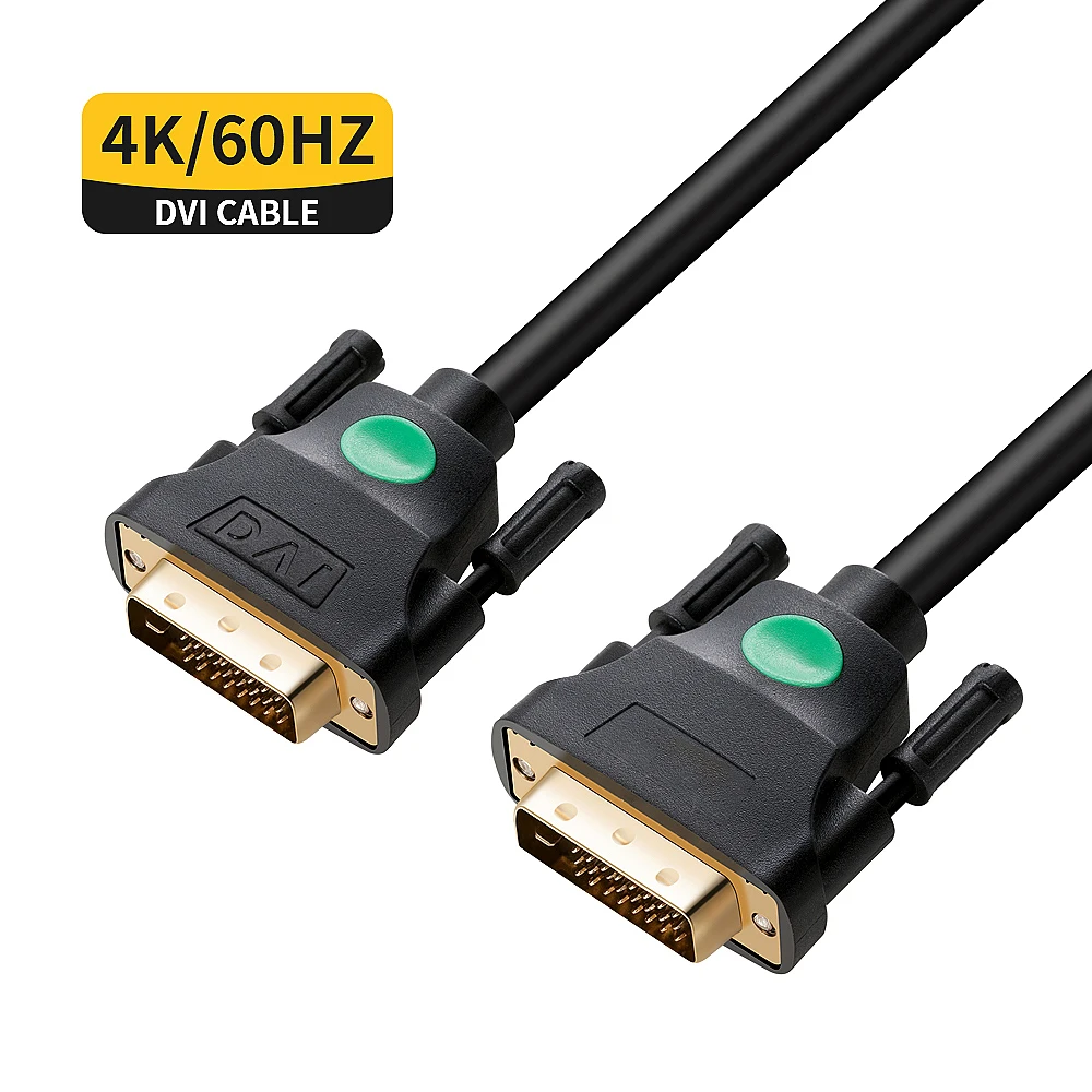 

DVI to DVI cable support 4K@60Hz DVI d 24+1 pin 1080p video cable For Projector HDTV PC Computer connect male to male DVI cable