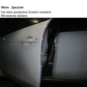 

car stickers and decals to cover scratches door protector rhinestone accessories 90*1cm 2pcs