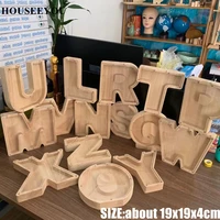A-N Wooden English Letters Piggy Bank Money Saving Box with Transparent Cover Coin Jar Cash Storage Container Kids Gifts 1
