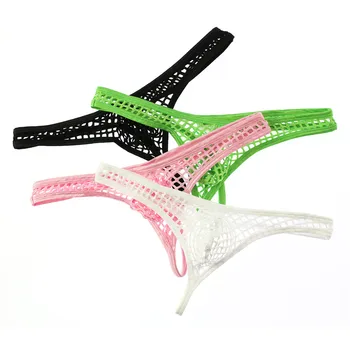 

1 PCS Sexy Men Transparent Thong Plaid Man Big Fishnet Jockstrap String Homme Slip Erotic G Strings Cueca Gay
