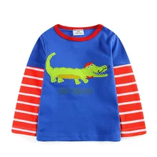 Золотые сокровища Детская осенняя новая продукция детская футболка из чистого хлопка с длинными рукавами верхняя одежда для мальчиков