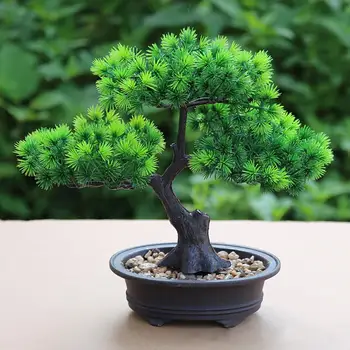 1 Pc Simulation Lifelike Artificial Plant Pine Tree Zen Spirit Party Home Hotel Desk Bonsai Decor 1