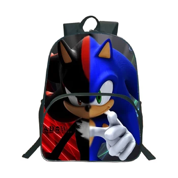 

High Quality Sonic Bags School Backpack Fashion Popular Pattern Schoolbag Teens School Bag Women Men Travel Bags
