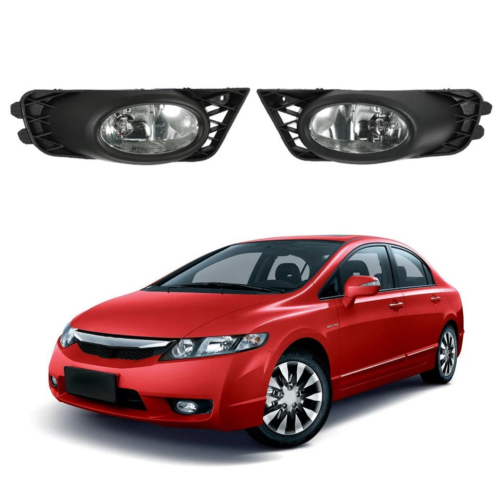 1 Pair Car Fog Lamp Front Bumper Grille Driving Fog Light H11 55W For