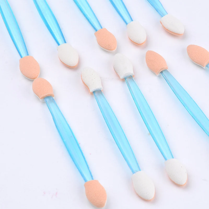 New 5Pcs Applicator Double-Ended Cosmetic B rushes Women Makeup E yeshadow yeliner Sponge Lip rush Set Disposable |