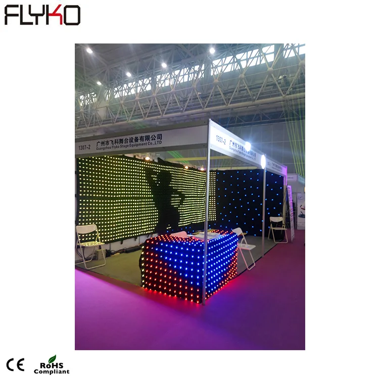 

Hot P10 2x3m LED Sexy video curtain led disco screen full color