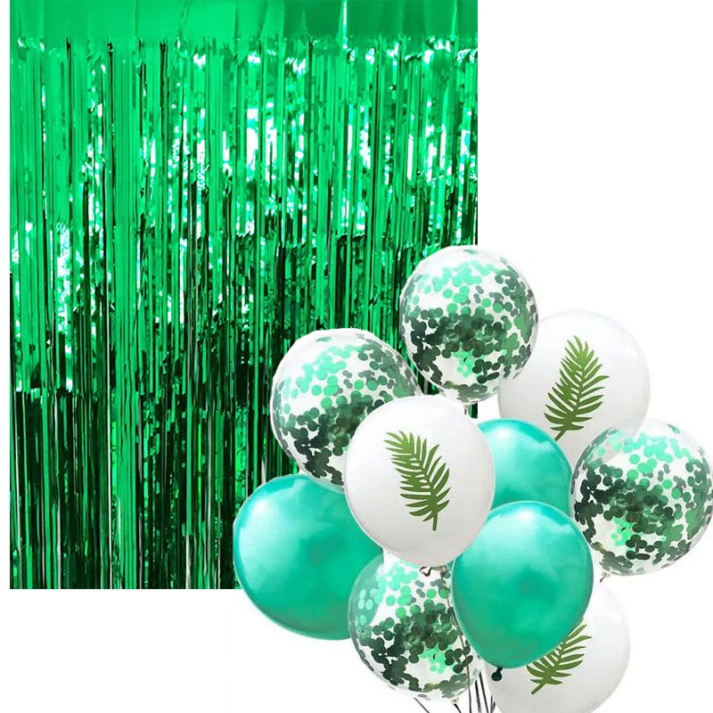 Jungle Theme Party Supplies Confetti Balloons Hawaiian Party Decoration Dinosaur Party Ballon Anniversaire Baby Shower Boy Girl Party Diy Decorations Aliexpress