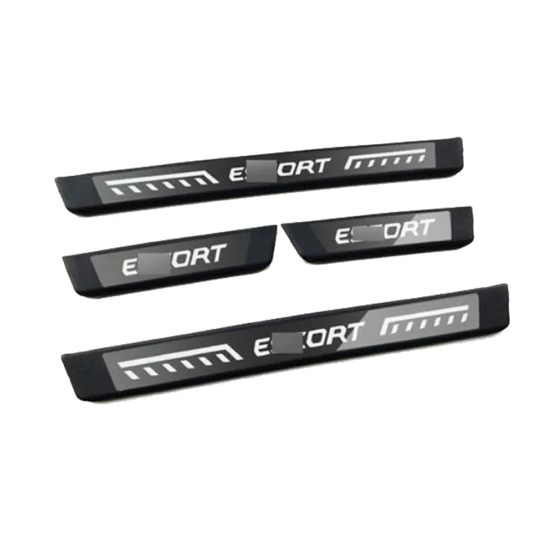 

4pcs Car Styling Sticker For Ford ESCORT Accessories Door Sill Protector Protection Scuff Plate Auto Car Accessories
