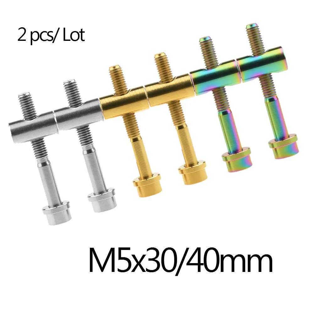 

Xingxi Bicycle Cycling Bolts Titanium Ti Seatpost Srew 2pcs/pair M5x30 40mm for EC70 EC90 ZERO Seatpost Bike Accessories