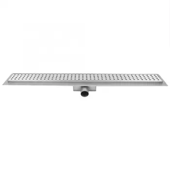 

Bath Drains Strainer Bathroom Shower Floor Rectangle Linear Grate Stainless Steel Shower Drain(Lateral Drainage) Bathroom