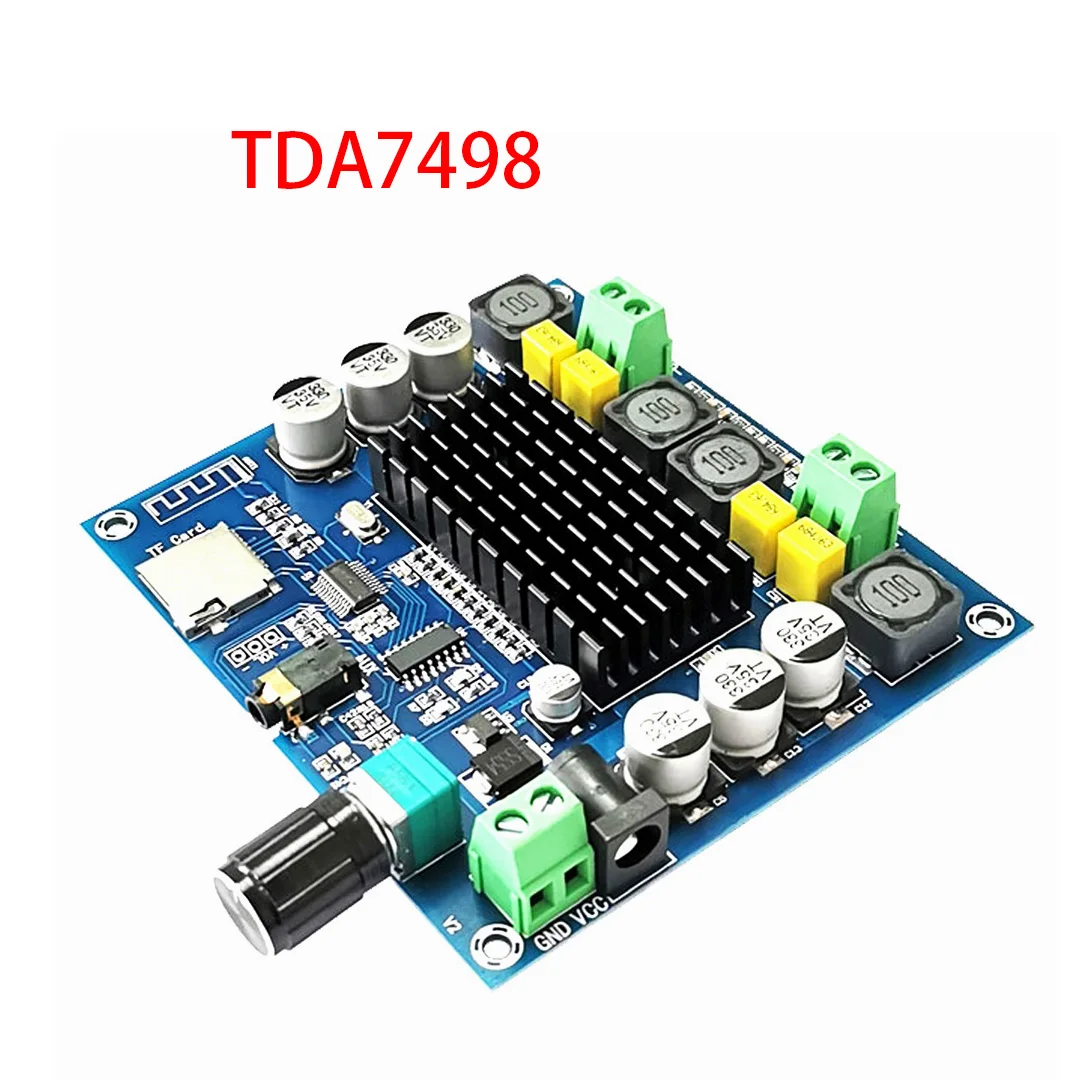 

TDA7498 Bluetooth 5.0 Digital Power Amplifier Board 2*100W Stereo Audio AMP Module Support TF Card AUX DC12-30V