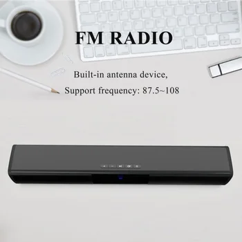 

2020 10W Bluetooth Speaker Wireless TV Soundbar Home Theater Audio 3D Surround Sound Bar Subwoofer for PC TV Smartphone