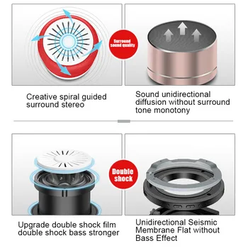 

Mini Small Speaker Portable Wireless TWS Mini Speaker Black Red Blue VDX99