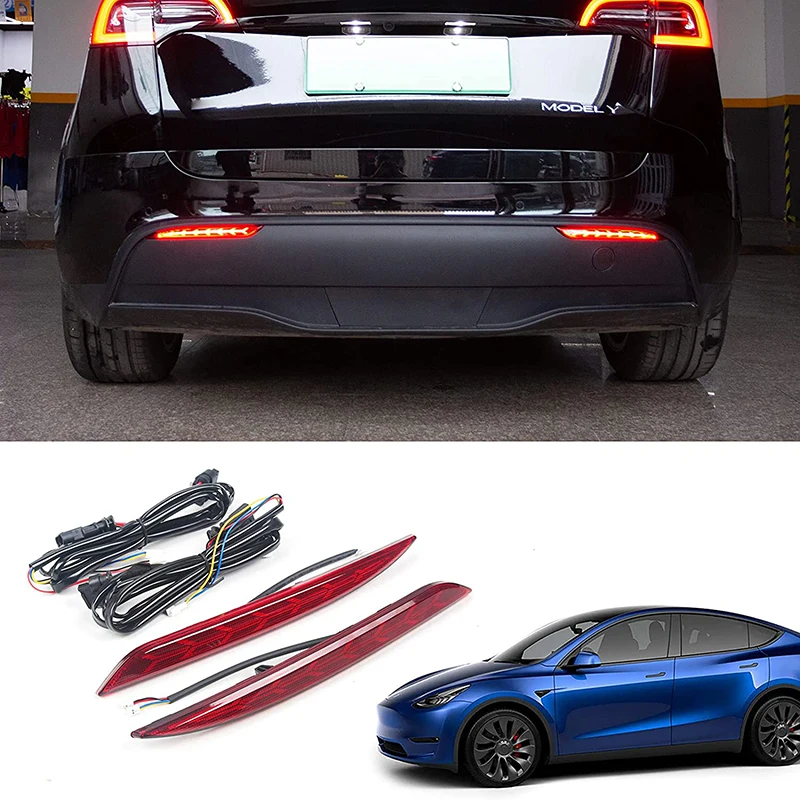 For Tesla 20172022 Model 3 20202022 Model Yrear Fog Light Led Rear