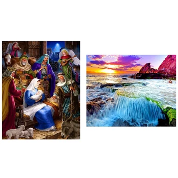 

Landscape Cross Stitch 5D Diy Diamond Scenery & Diy Diamond Paintings Jesus Christ Birth Christmas Diamond Pattern