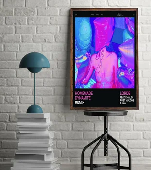 

Fabric Poster Lorde Homemade Dynamite post malone SZA album cover Art silk poster painting Poster Wall Decor
