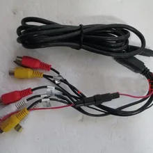 1 шт. 12 в автомобильный DVD подголовник дисплей подголовник MP5 Универсальный шнур питания 8 Пинхол Соединительный удлинитель