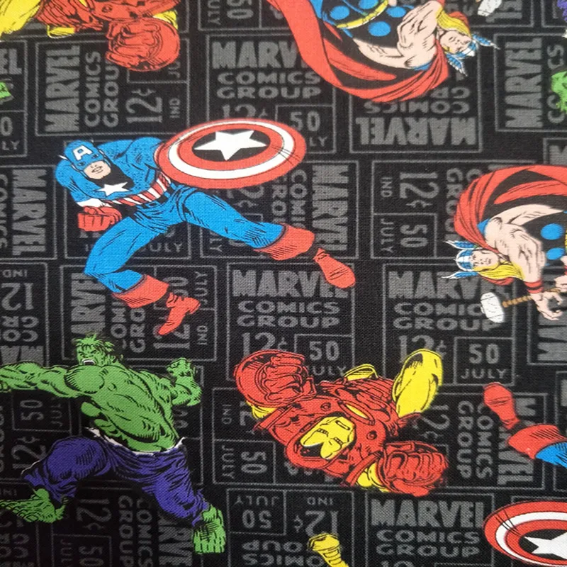 105 см Ширина Marvel Super Hero Comics Group хлопковая ткань для мальчиков, одежда, занавески, домашний текстиль, чехлы для подушек, DIY-BK713