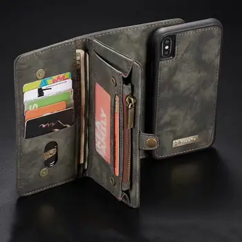 

Anti-knock Wallet Leather Mobile phone Case With Card Pocket For iphone XR X XS Max 6 6S 7 8 Plus 11Pro Fashion Cell Phone Case