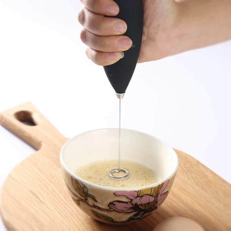 Электрический миксер для взбивания молока из нержавеющей стали пенообразователь блендер кофе латте мешалка для крема домашняя кухня ручной