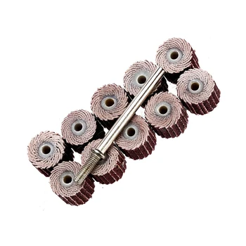 

10pcs Flap Grinding Wheels 240 Grit 10x10x3mm Woodworking Rotary Tools Sanding Disc Wood Sander Wheels
