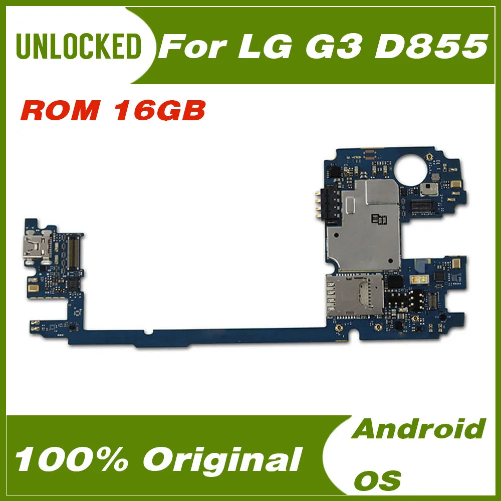 Хорошая работа для LG G3 D855 материнская плата с системой Android, 16 ГБ оригинальная разблокированная для LG G3 D855 материнская плата