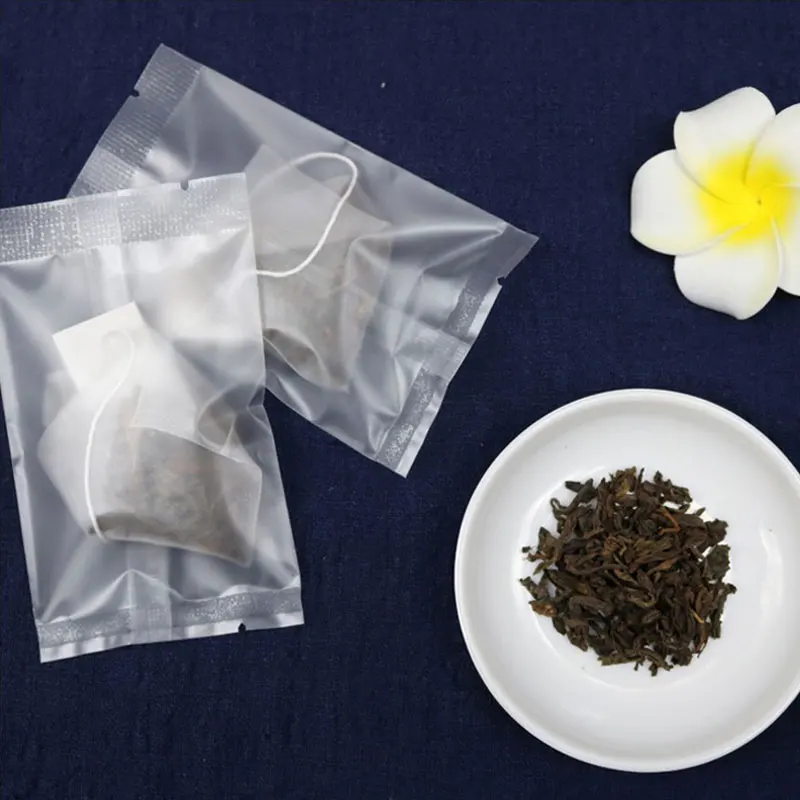 500 шт./лот прозрачные упаковочные пакеты для термической запайки Пустой чайный пакетик Еда хранение чая посылка Сумки 10,5*6,5 см