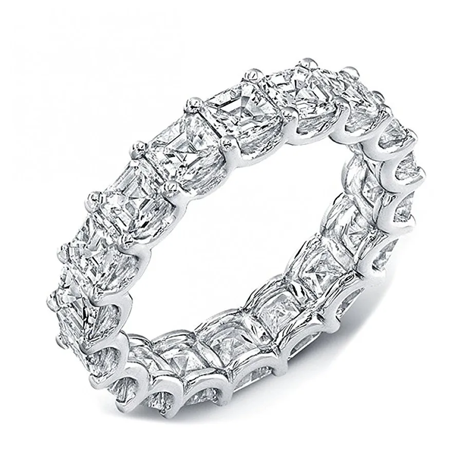 Choucong романтическое обещание обручальное кольцо кольца для мужчин и женщин AAAAA cz 925 пробы серебро Bijou массивные кольца ювелирные изделия - Main Stone Color: band