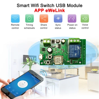 

eWeLink DC5V 12V 24V 32V Wifi Switch Wireless Relay Module Smart Home Automation Modules Timer Switch For Alexa Google Home
