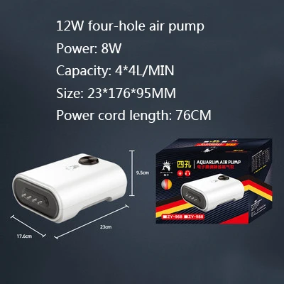 Aquarium Air Pump Fish Tank Mini Silent Compressor Single Double Outlet Oxygen Pumps Aquariums Aquatic Accessories 220v images - 6