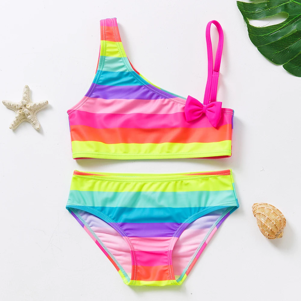 Kids Swimwear Two pieces Girls swimsuit 2~12Y High quality Kids Bikini set Toddler girls Swimming suit Girls Bikini Sets-1129 girls swimsuit