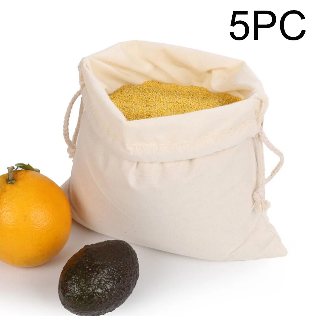 5 шт., комплект хлопковой сумки для супермаркета, фруктовая и хозяйственная сумка для овощей, комплект хлопковой сумки для супермаркета, фруктовый#45