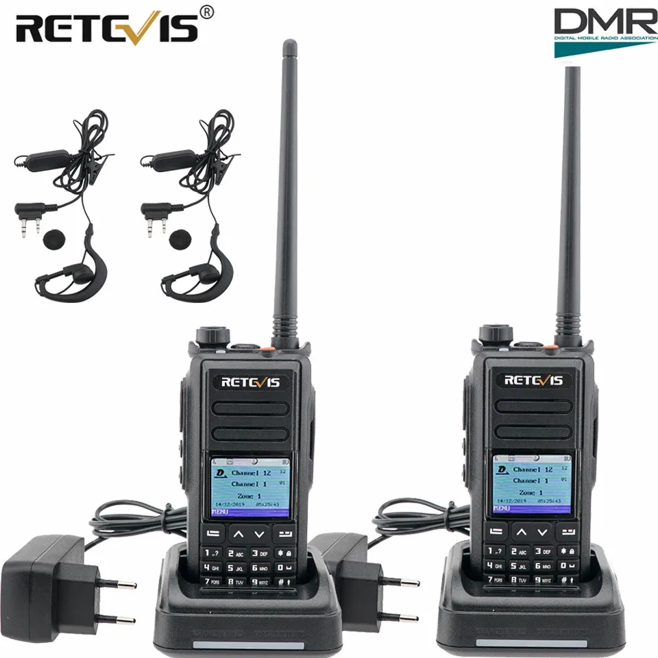 DMR цифровая рация 5 Вт 2 шт. Retevis RT72 УВЧ VHF Двухдиапазонная двухсторонняя радиосвязь