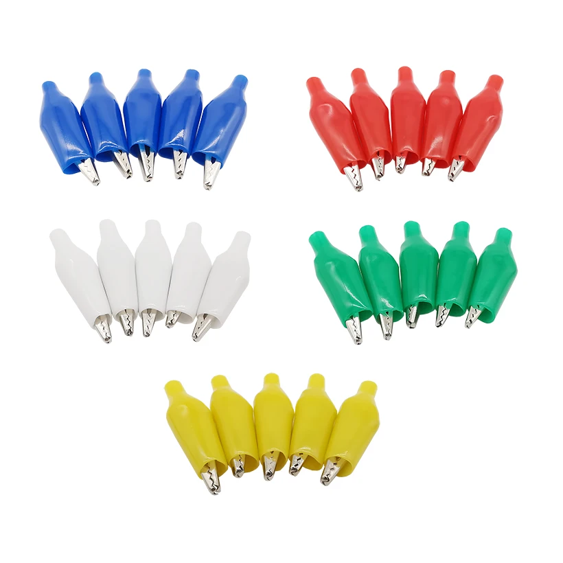 Elétricas do Teste da Braçadeira do Crocodilo dos Grampos do Jacaré Protetora da Isolação Jacaré de 28mm com Capa Peças Lote Braçadeiras de 28mm com Capa 1000 - 1 jacaré de 28mm com capa protetora da isolação